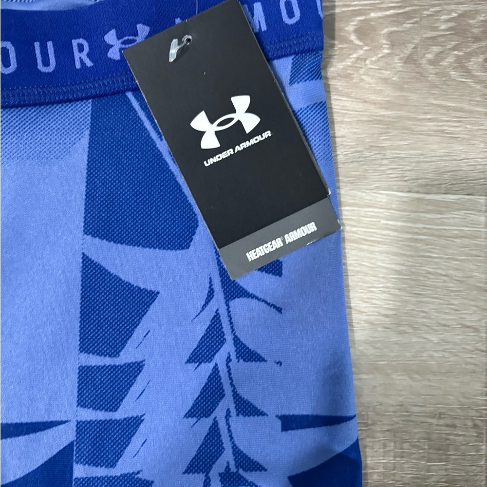 Under Armour Blue Patterned Compression Shorts - Picture 3 of 7